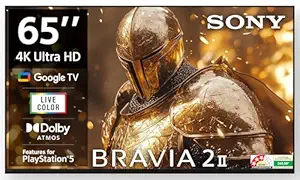 Sony 164 cm (65 inches) BRAVIA 2M2 Series 4K Ultra HD Smart LED Google TV K-65S25BM2-2 Years Warranty for Limited Period