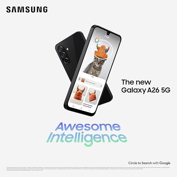 Samsung Galaxy A26 5G (Awesome Black, 8GB, 128GB) | Awesome Intelligence (AI) | Circle to Search | Gemini Live | FHD+ sAMOLED Display | 50MP OIS Camera | IP67 Rated - Image 6