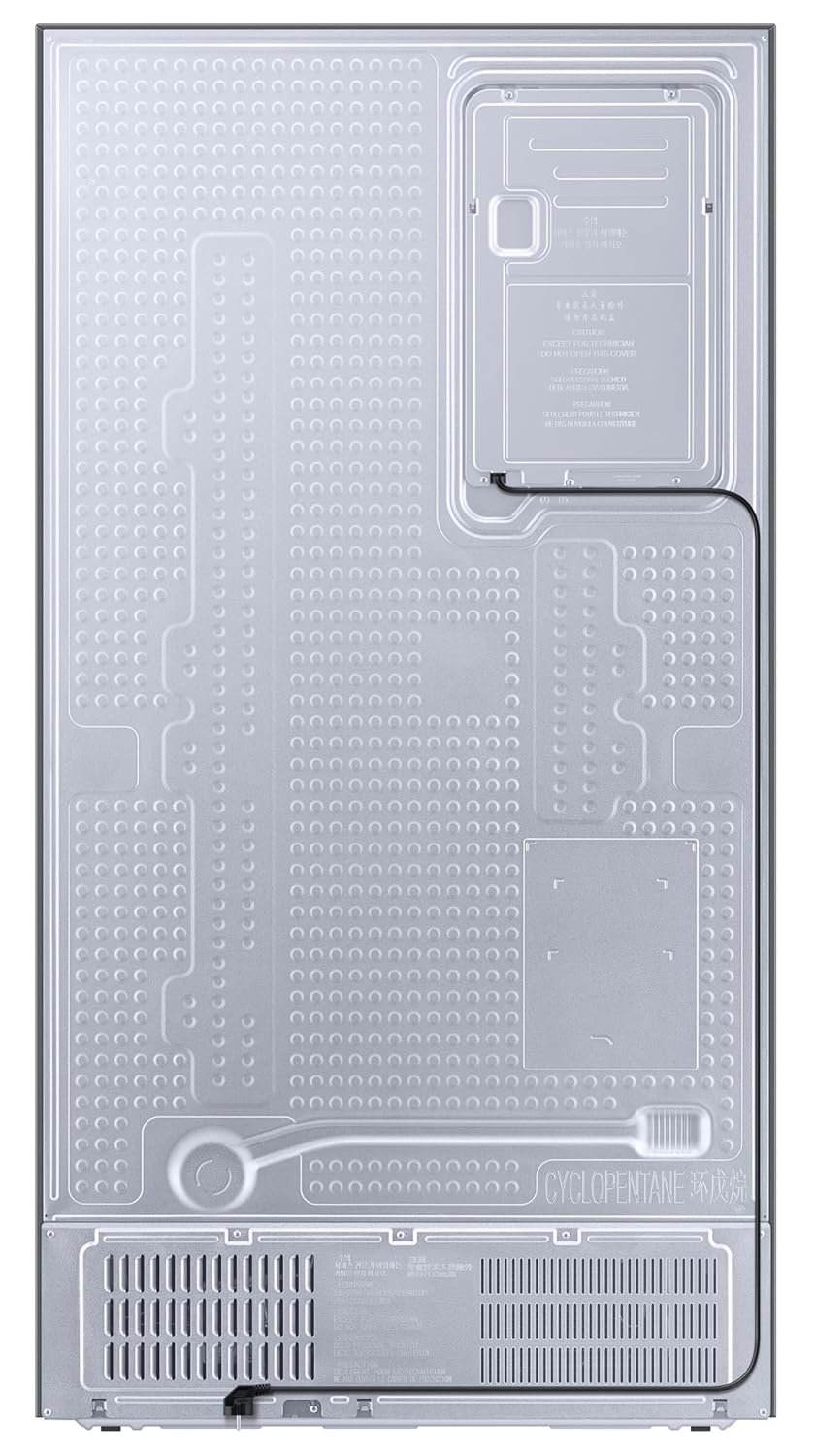 Samsung 653 L, 3 Star, Frost Free, Double Door, Convertible 5-in-1 Digital Inverter, Side By Side AI Enabled Smart Refrigerator with WiFi (RS76CG8003S9HL, Silver, Refined Inox) - Image 4