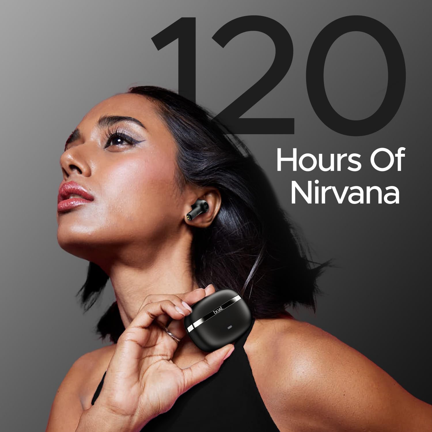 Noise Pure Pods Wireless Open Ear Earbuds with AirWave™ Technology,Up-to 80H Playtime,Quad Mic with ENC,16mm Neodymium Dynamic Driver,Detachable Pure Band,BTv5.3 (Power Black) - Image 3