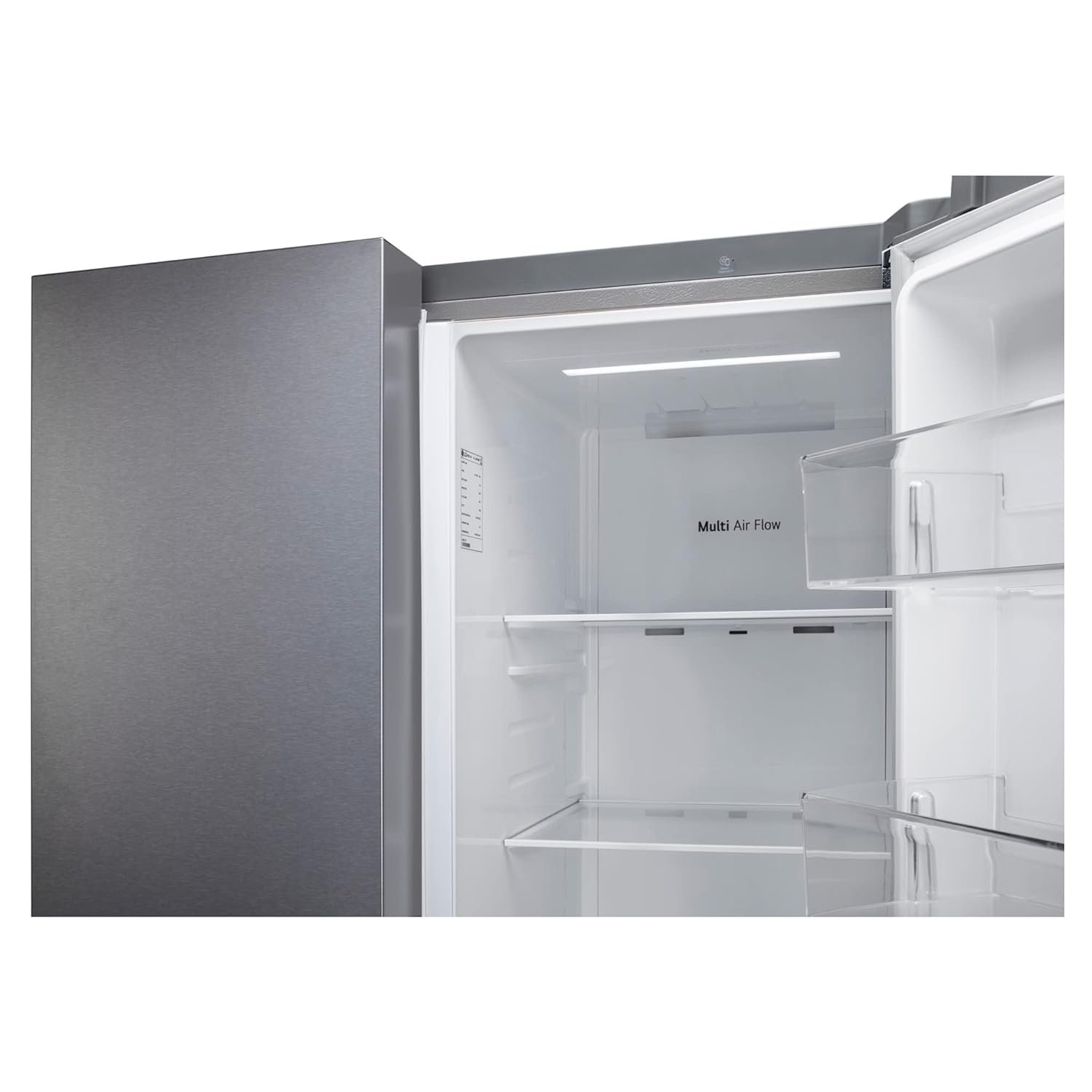 LG 655 L Frost-Free Smart Inverter Double Door Side-By-Side Refrigerator (GL-B257HDSY, Dazzle Steel, Express Freeze | Multi Air-Flow) - Image 4