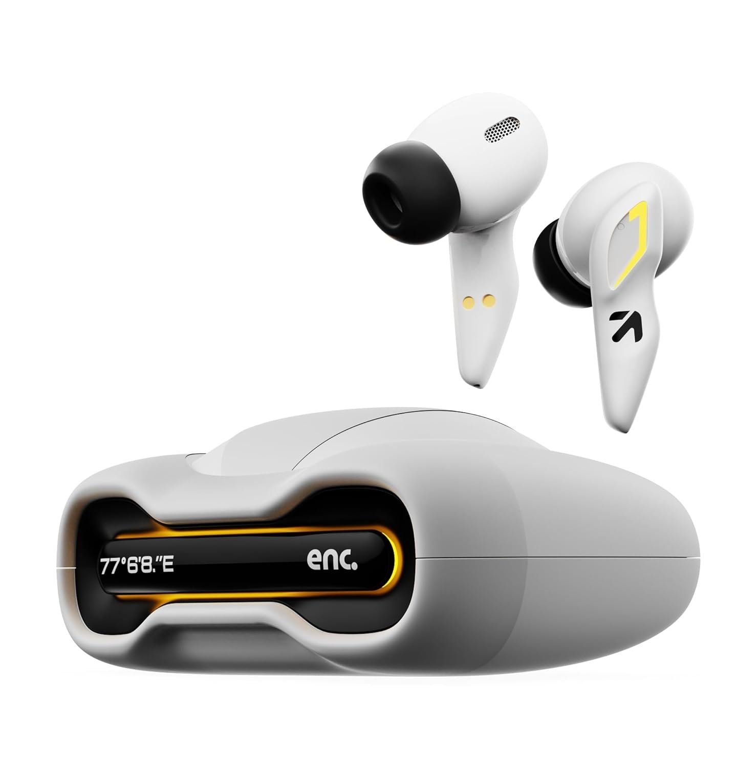 Boult GOBOULT (Formerly Astra Truly Wireless in Ear Earbuds with 48H Playtime, Built-in App Support, 45ms Low Latency Gaming, 4 Mics ENC, Breathing LEDs, 13mm Bass Drivers, TWS Ear Buds (White Opal)