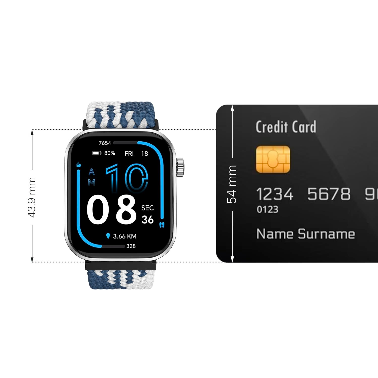 Noise Pro 6 Smart Watch:Intelligent AI, Endless AI Watch Faces, AI Companion, 1.85" AMOLED, EN2 Processor, Nebula UI 2.0, Emergency SOS, Compatible with iOS & Android (Vineyard Weave), Brown - Image 2