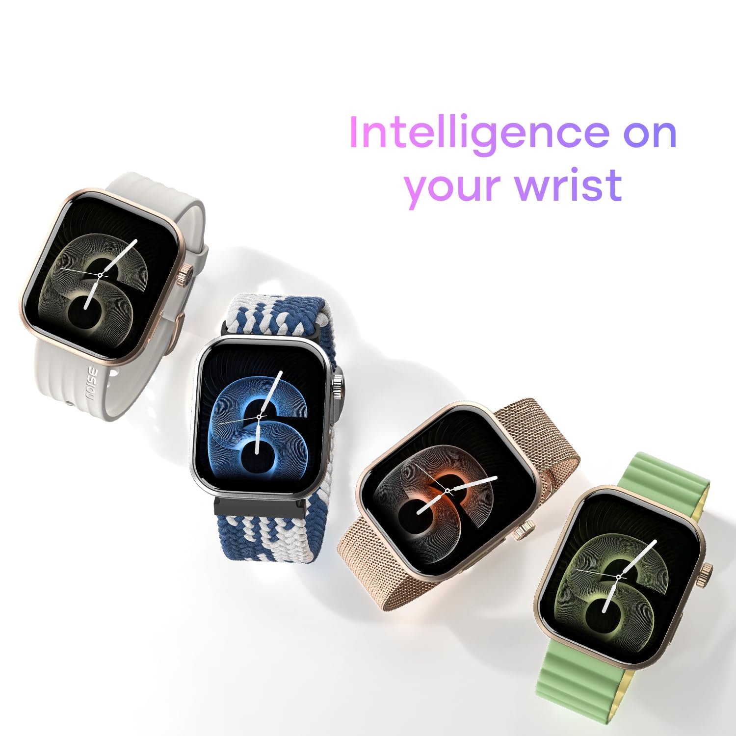 Noise Pro 6 Smart Watch:Intelligent AI, Endless AI Watch Faces, AI Companion, 1.85" AMOLED, EN2 Processor, Nebula UI 2.0, Emergency SOS, Compatible with iOS & Android (Vineyard Weave), Brown - Image 4