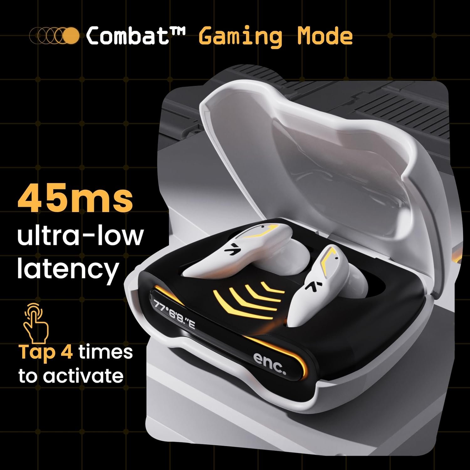 Boult GOBOULT (Formerly Astra Truly Wireless in Ear Earbuds with 48H Playtime, Built-in App Support, 45ms Low Latency Gaming, 4 Mics ENC, Breathing LEDs, 13mm Bass Drivers, TWS Ear Buds (White Opal) - Image 9