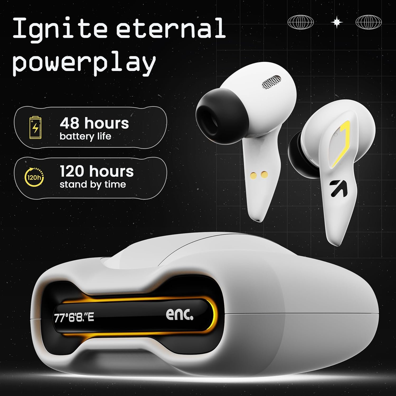 Boult GOBOULT (Formerly Astra Truly Wireless in Ear Earbuds with 48H Playtime, Built-in App Support, 45ms Low Latency Gaming, 4 Mics ENC, Breathing LEDs, 13mm Bass Drivers, TWS Ear Buds (White Opal) - Image 12