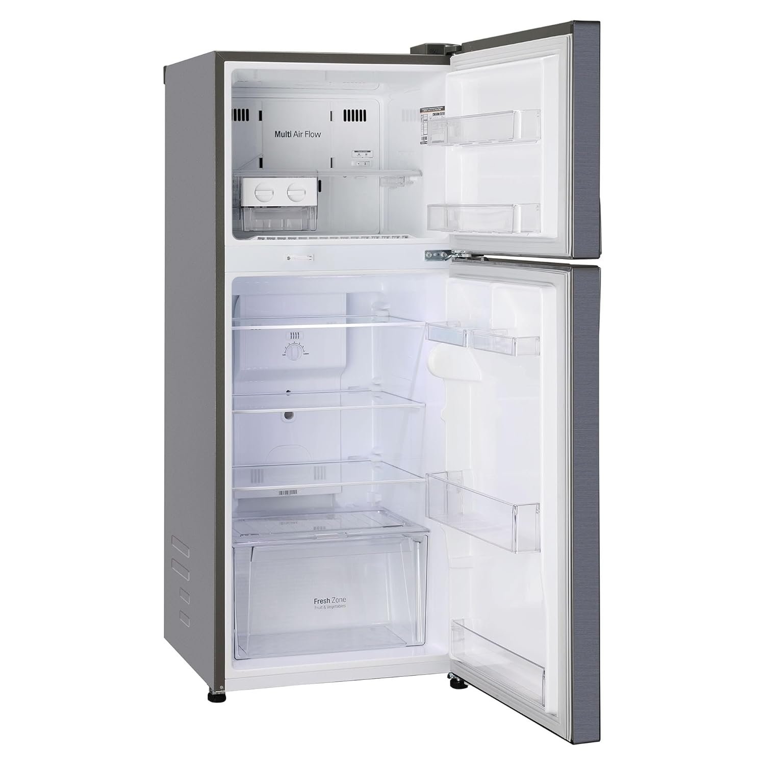 LG 242 L 3 Star Smart Inverter Frost-Free Double Door Refrigerator (GL-I292RPZX, Shiny Steel, Door Cooling+) - Image 4
